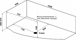 Bas Акриловая ванна Мартиника 160х85 R – фотография-5